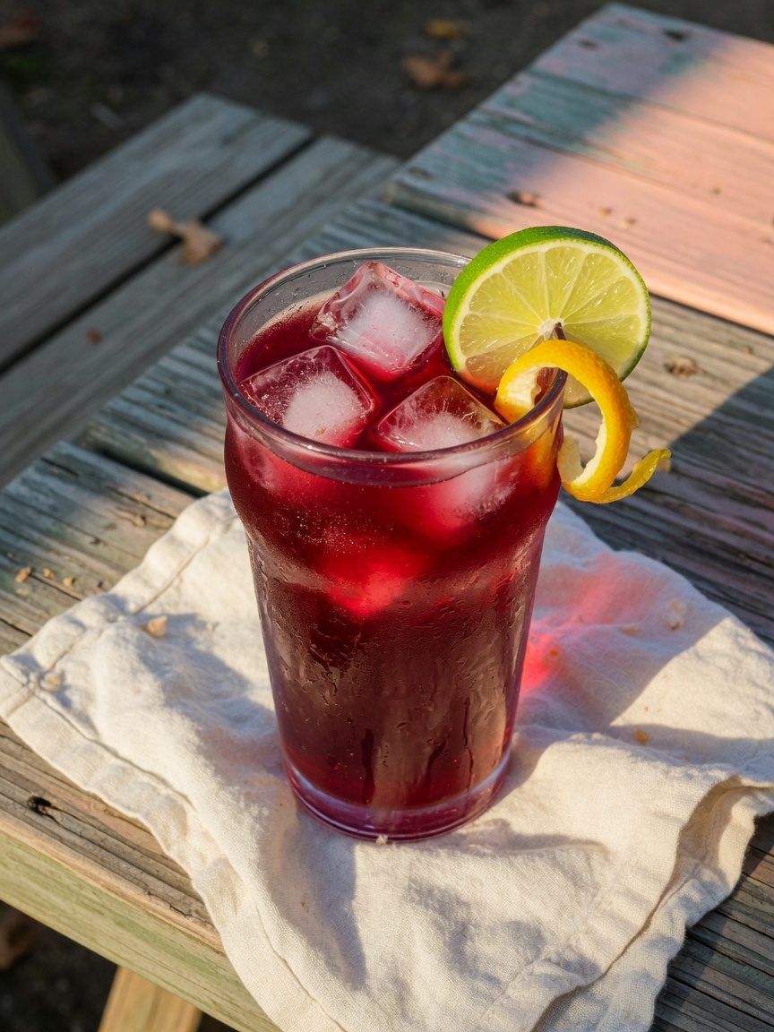 Yuzu hibiscus agua fresca at The Wheelie Taco