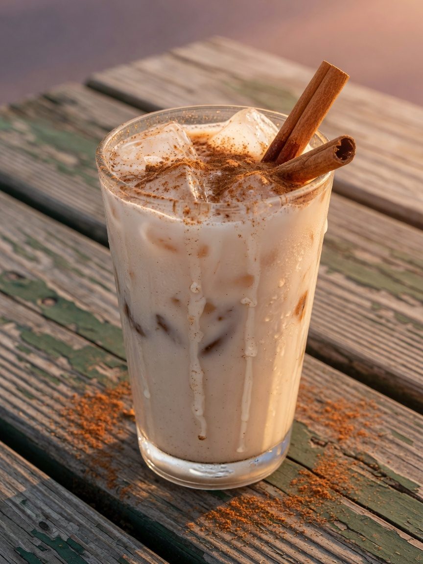 Cinnamon horchata over ice from the Monticello Kentucky food truck